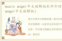 music angel中文破解版软件介绍（music angel中文破解版）