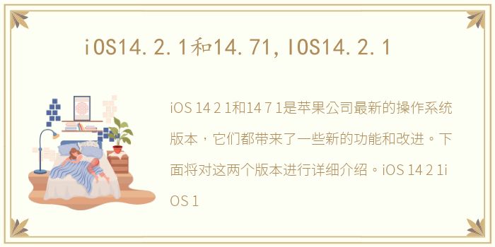 iOS14.2.1和14.71,IOS14.2.1