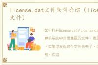 license.dat文件软件介绍（license.dat文件）