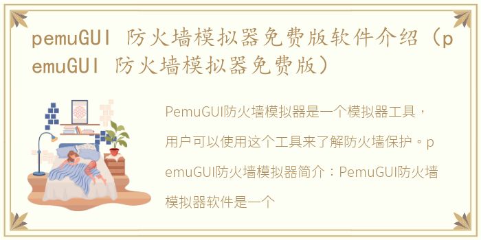 pemuGUI 防火墙模拟器免费版软件介绍（pemuGUI 防火墙模拟器免费版）