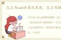 怎么用cad画图效果图，怎么用CAD画图