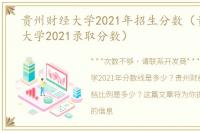 贵州财经大学2021年招生分数（贵州财经大学2021录取分数）