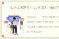 生物上RDP是什么意思? rdp阻燃剂