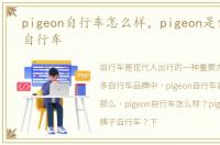 pigeon自行车怎么样，pigeon是什么牌子自行车