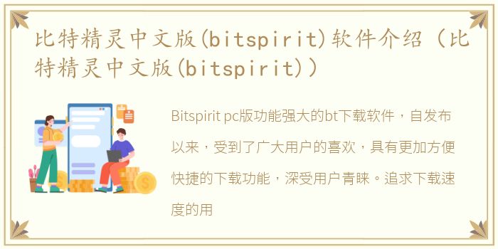 比特精灵中文版(bitspirit)软件介绍（比特精灵中文版(bitspirit)）