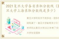 2021复旦大学各省录取分数线（2021年复旦大学上海录取分数线是多少）