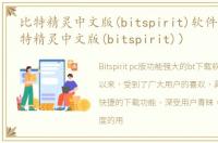 比特精灵中文版(bitspirit)软件介绍（比特精灵中文版(bitspirit)）