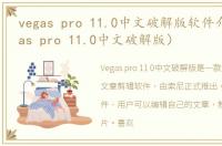 vegas pro 11.0中文破解版软件介绍（vegas pro 11.0中文破解版）