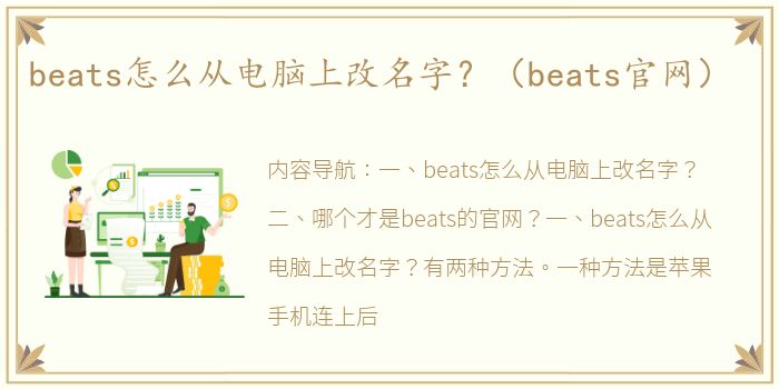 beats怎么从电脑上改名字？（beats官网）