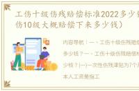 工伤十级伤残赔偿标准2022多少钱？（工伤10级大概赔偿下来多少钱）