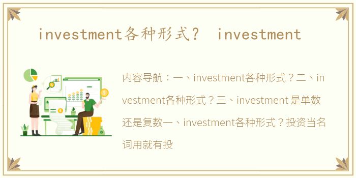 investment各种形式？ investment