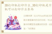 3D打印机打印什么_3D打印机是什么3D打印机可以打印什么东西