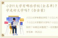 小211大学有哪些学校(全名单)？小211大学是好大学吗？(含金量)