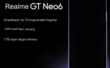 配备120W快充的realme GT Neo6智能手机在发布前在线上市