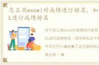 怎么用excel对成绩进行排名，如何用EXCEL进行成绩排名