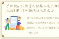 手机被wifi信号拒绝接入怎么办解决，手机被WiFi信号拒绝接入怎么办