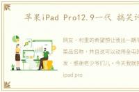 苹果iPad Pro12.9一代 搞笑评测