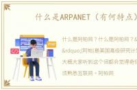 什么是ARPANET（有何特点）