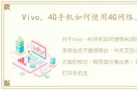 Vivo，4G手机如何使用4G网络上网