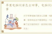 苹果电脑闪屏怎么回事，电脑闪屏怎么回事