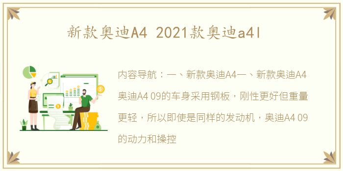 新款奥迪A4 2021款奥迪a4l