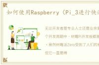 如何使用Raspberry（Pi_3进行快速开发）