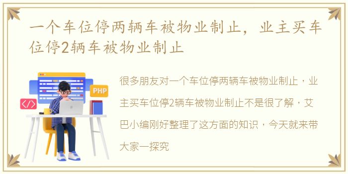 一个车位停两辆车被物业制止，业主买车位停2辆车被物业制止