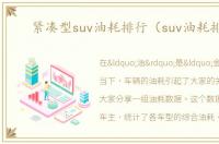 紧凑型suv油耗排行（suv油耗排行）