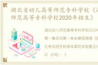 湖北省幼儿高等师范专科学校（湖北幼儿师范高等专科学校2020年招生）