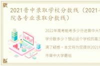 2021晋中录取学校分数线（2021年晋中学院各专业录取分数线）