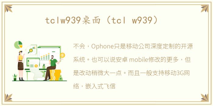 tclw939桌面（tcl w939）