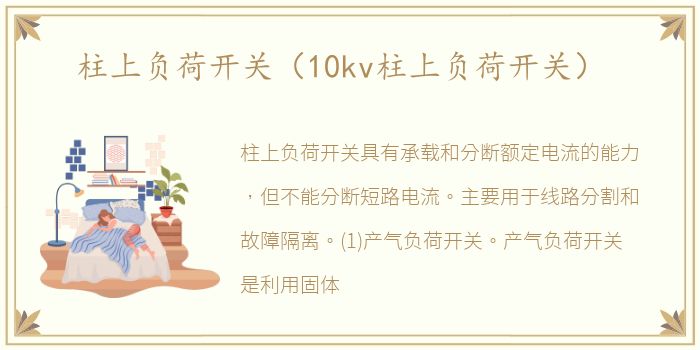 柱上负荷开关（10kv柱上负荷开关）