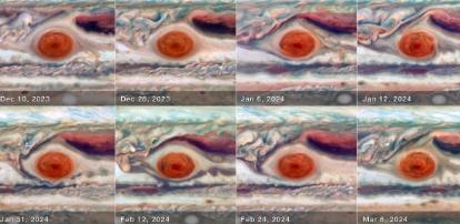 哈勃观测显示木星大红斑正在摆动大小不断波动