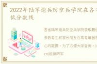 2022年陆军炮兵防空兵学院在各省录取最低分数线