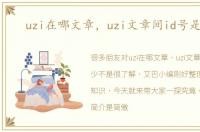 uzi在哪文章，uzi文章间id号是多少