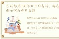 东风标致308怎么开后备箱，标志308从里面如何打开后备箱